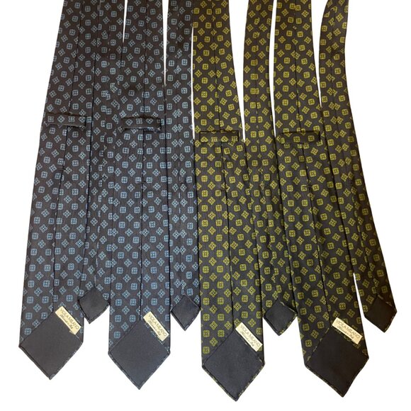 2 sets of matching Viola Milano Artisan Floral selftipped %100 silk ties
